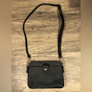NWOT Black Faux Leather Bag